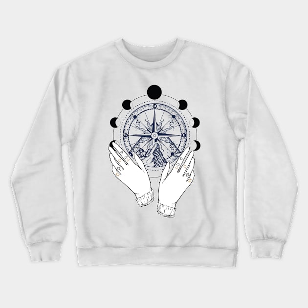 BOHO STYLE COMPASS ART Crewneck Sweatshirt by BWXshirts